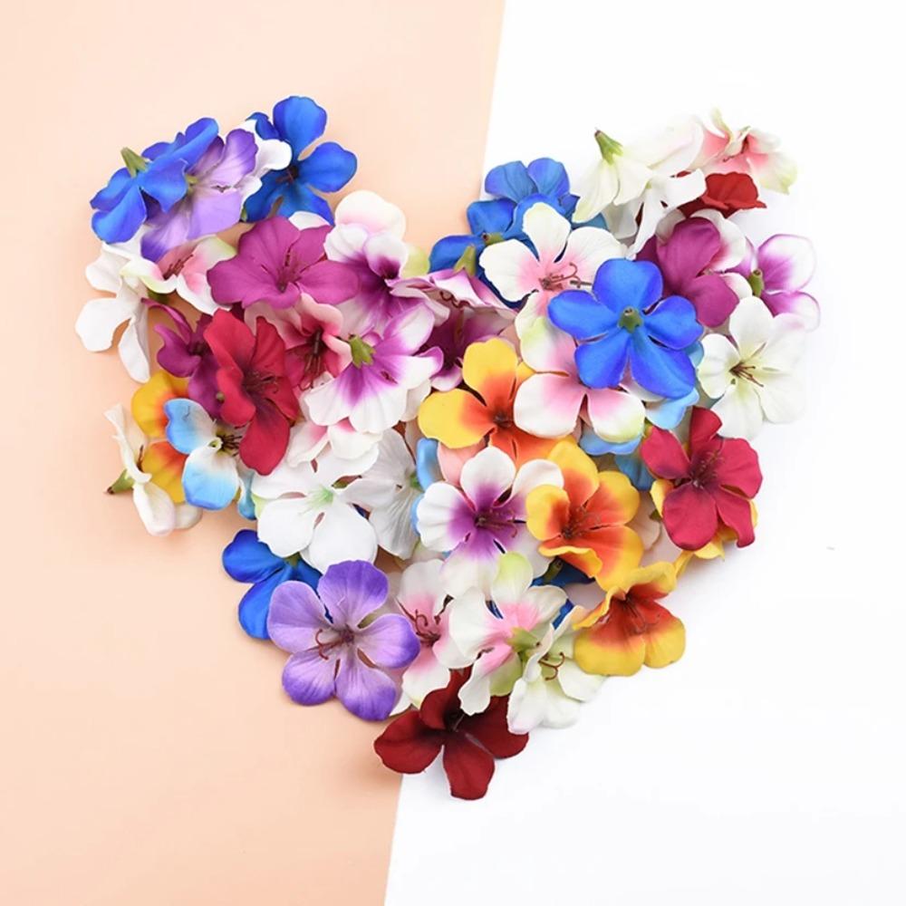 30/50 Stück Mehrfarbige Künstliche Blumen DIY Scrapbooks Süßigkeitenbox Festivalkranz Basteln Heim Hochzeitsdekorationen Gefälschte Seide Kirsche