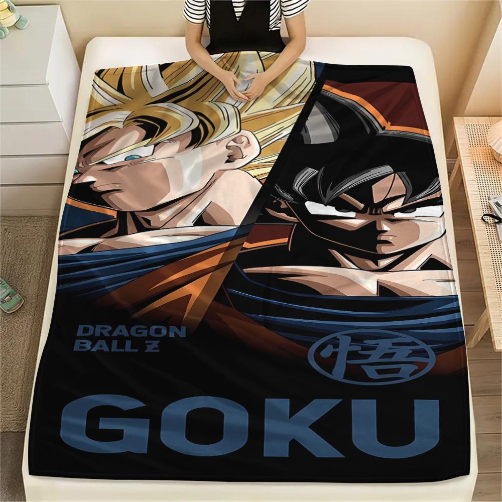 Dragon Ball Super Print Flannel Blanket, Versatile Use for Sofa Bed Chair, Picnic Travel, Warm Bedroom Decor -HE5