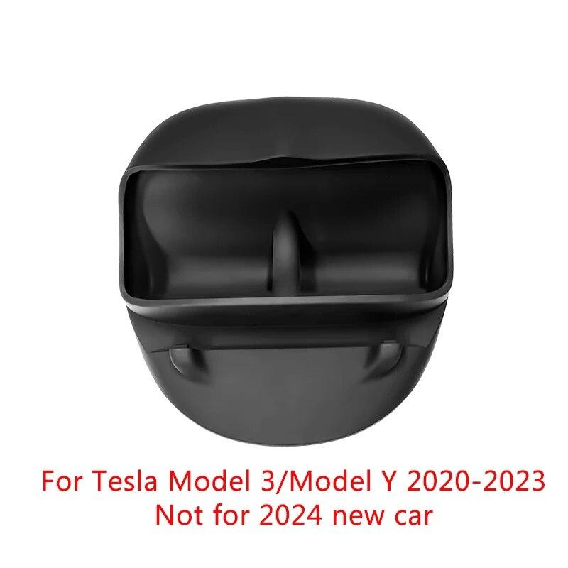 Steering Wheel Front Storage Box for Tesla Model 3 Y 2020-2023 Silicone Phone Holder Glasses Storage Car Accessories 2023