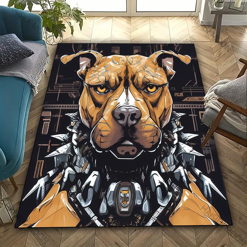 3D HD APBT American Bully and Pitbull Carpet New Release! Rug for Living Room Bedroom,Office Areas,Durable Machine Washable Mat