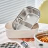 2 Compartment Bento Box Heat Preservation Stainless Steel Interlayer Lunch Box Airtight Portable Food Storage