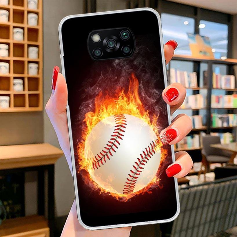 Baseball Sport Cover Phone Case For Xiaomi Poco F7 Ultra X7 X6 X5 Pro M7 Redmi 15C 15 13C 13 12C 12 10C 10 9A 9C 9T 9 Shell Poco