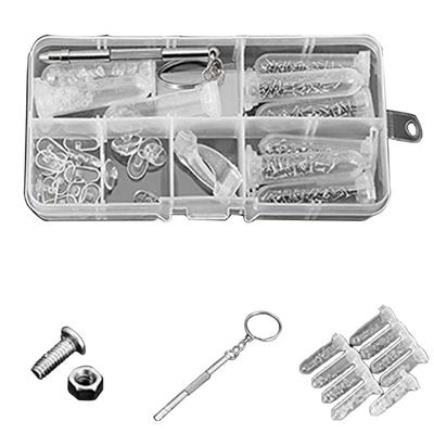183pcs Glasses Frameless Sunglass Spectacles Repair Screws Nuts Screwdriver Set Kits for Home