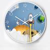 12-inch 30cm Creative Space Automatic Timing Radio Clock Children Cartoon Bedroom Mute Clock Wall Clock