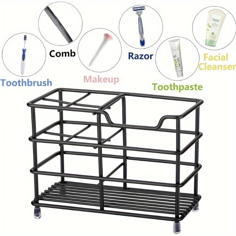 Stainless Steel Bathroom Toothbrush Holder Toothpaste Holder Stand Bathroom Accessories Organizer