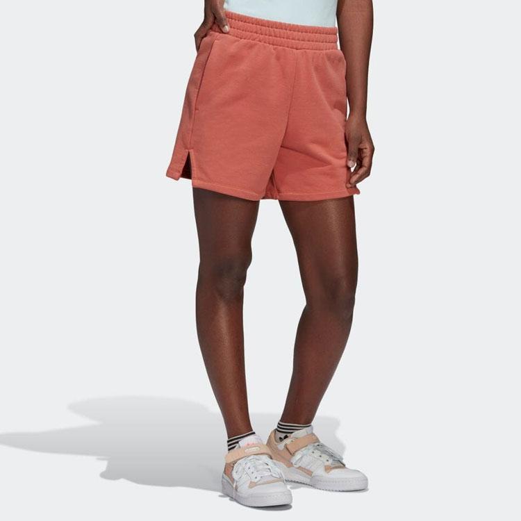 Adidas Originals Trefoil Logo Decal Casual Straight Shorts Women Bottoms Pink HM1793