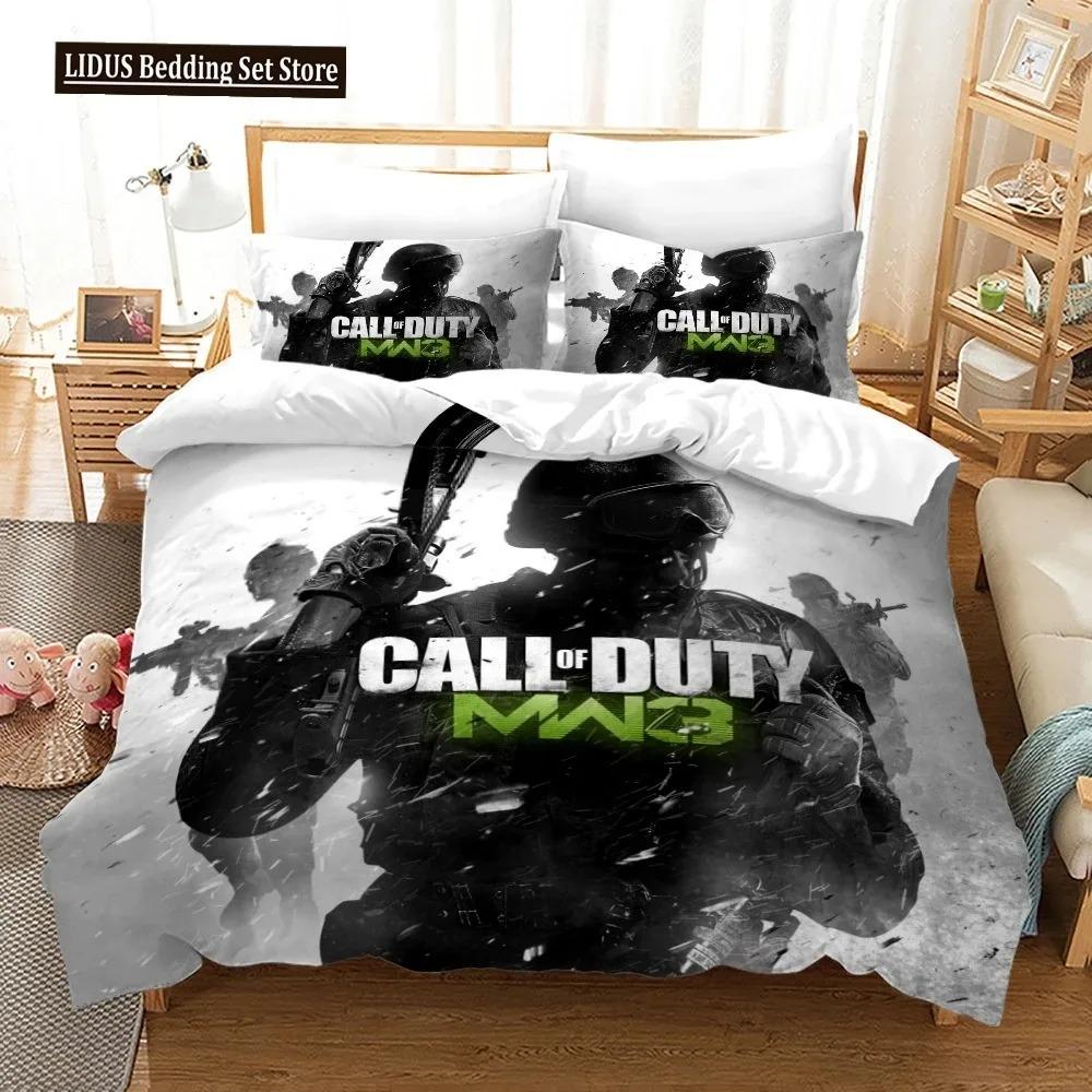 

Постільна білизна Call Of Duty Warzone Комплект односпальний, полуторний, двоспальний, queen, king Розмір ігрового комплекту для ліжка Дорослий, Дитяча спальня Комплекти з підковдрою 3D-друк 020 EU SuperKing 260x220