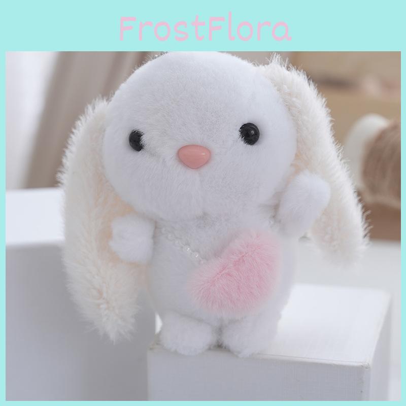 Charming Pink Plush Bunny Keychain Miniature Cuddly Doll Perfect For Children's Presents