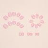 24 Pcs Girl Powder Sweet Short Nail Art Film Pure White French Fashion Versatile Classic But Not Outdated Wear Armor