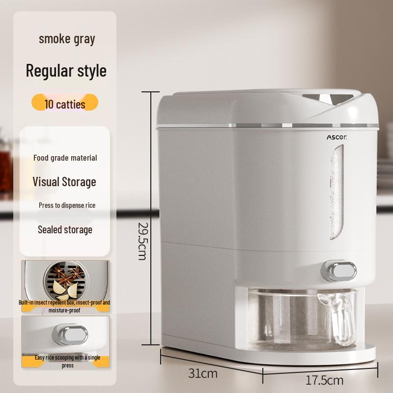 Food-Grade Rice Storage Bucket: Insect-Proof, Moisture-Proof, Sealed Container for Home Use