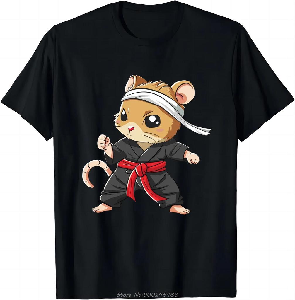 Karateer Mouse Tshirt Master Of Kung Graphic Cotton Tshirt Unisex Clothing Summer Casual Tops Tees Oversized Fitness T Shirt