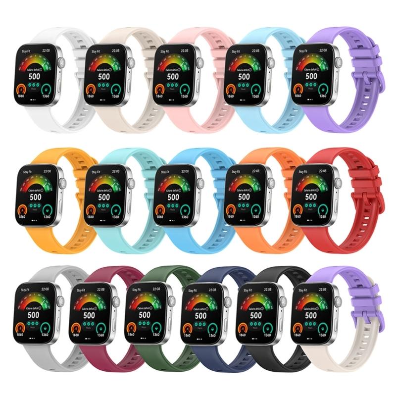 Upgrades Silicone Watch Band Flexible Silicone Watch Strap Stylish Silicone Watch Band Portable Strap for Watch fit3