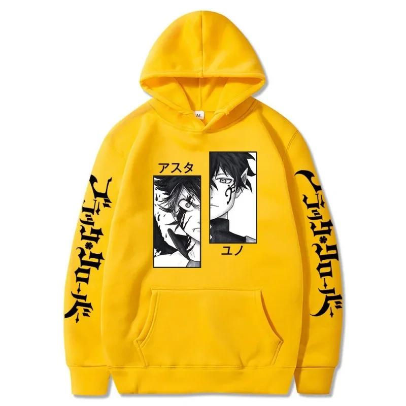 Asta Grafik Druck Anime Hoodie Männer Frauen Harajuku Schwarz Clover Sweatshirts Winter Mode Hip Hop Streetwear Plus Größe Hoody