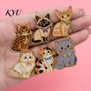 Backpack Pin Enamel Bow Tie Cat Brooch, Cartoon Kitten Metal Badge Lapel Pin, Hats Bags Scarves Clothes Decorative Accessory Brooch