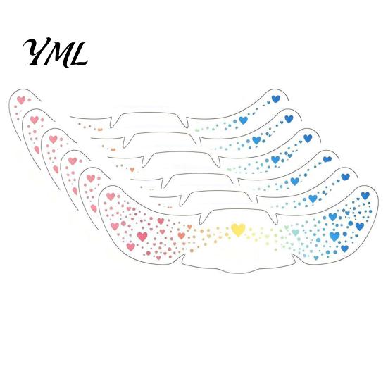 Water Transfer Makeup Patches 6Pcs Holographic Freckle Stickers, Shimmer Temporary Face Tattoos with Waterproof Easy Application Transfers Adhesive,