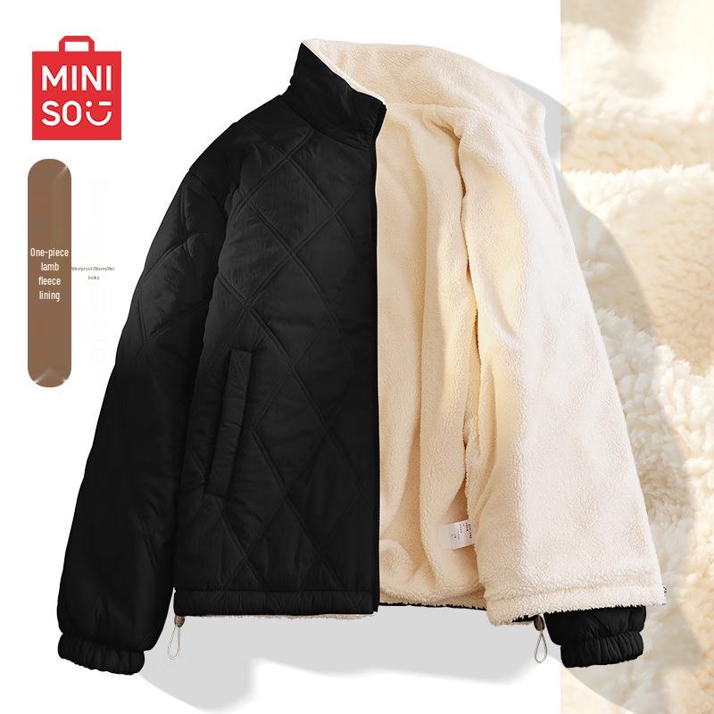 

MINISO Men s Maillard Style Diamond Quilted Winter Jacket 2XL