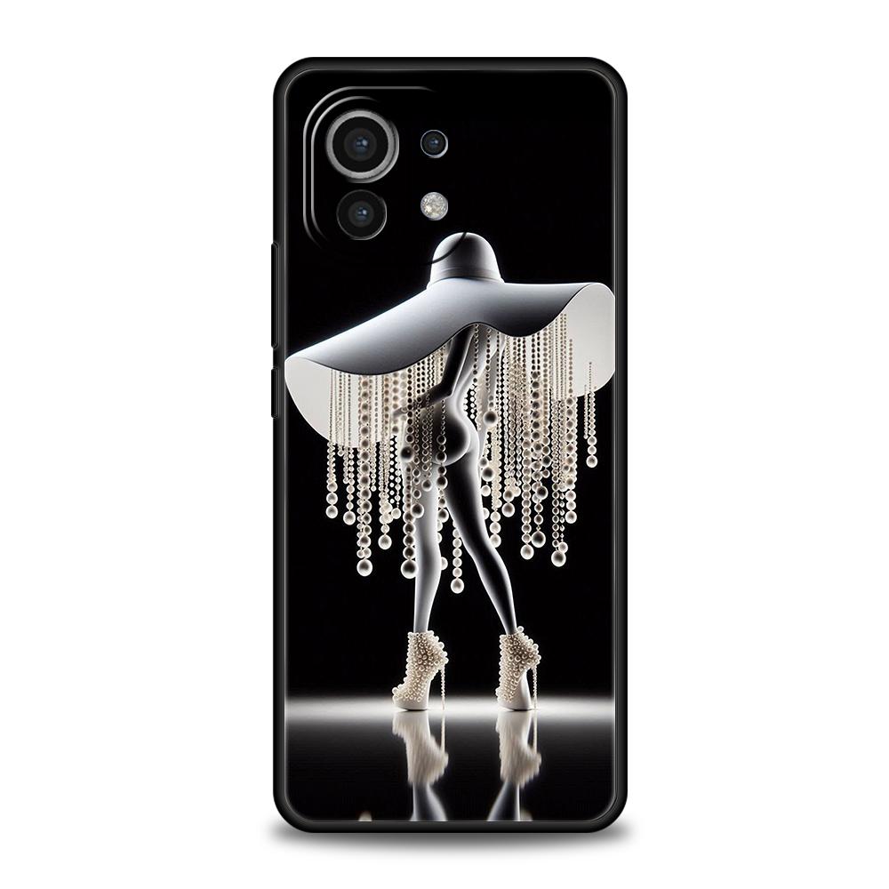 Phone Case Cover for Xiaomi Poco F7 F6 F5 F4 F3 X7 X6 X5 X4 X3 NFC M4 C51 C55 GT Pro 5G Soft TPU Fundas Cute White Clothes Capas