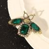 Rerto Bee Crystal Brooches For Women Enamel Rhinestone Animal Tassel Lapel Pins Men'S Suit Collar Pin Badge Accessories