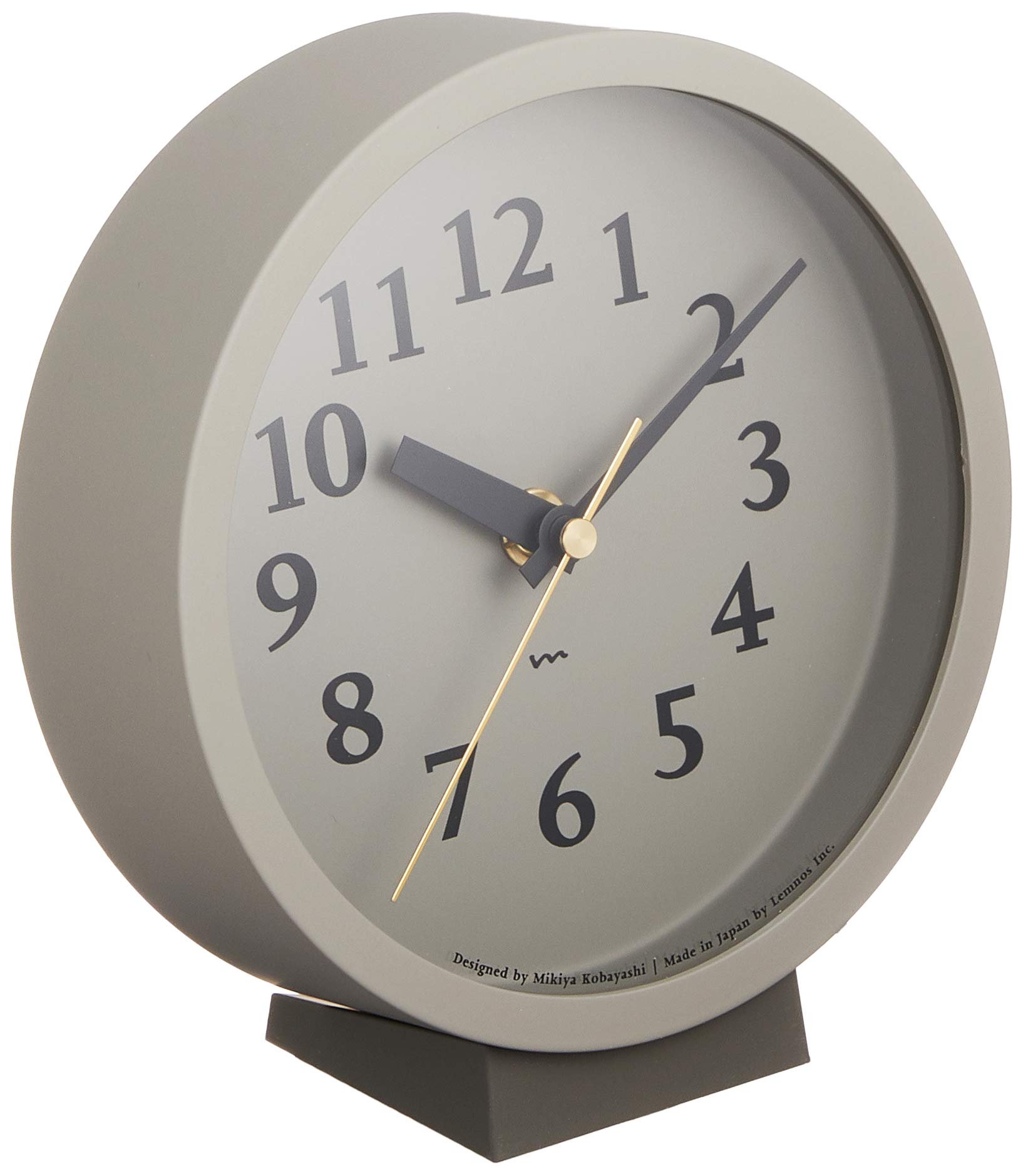 

Lemnos M Clock MK14-04 GY Radio-Controlled Table Clock, Gray, 15 x 16.1 x 6.2 cm