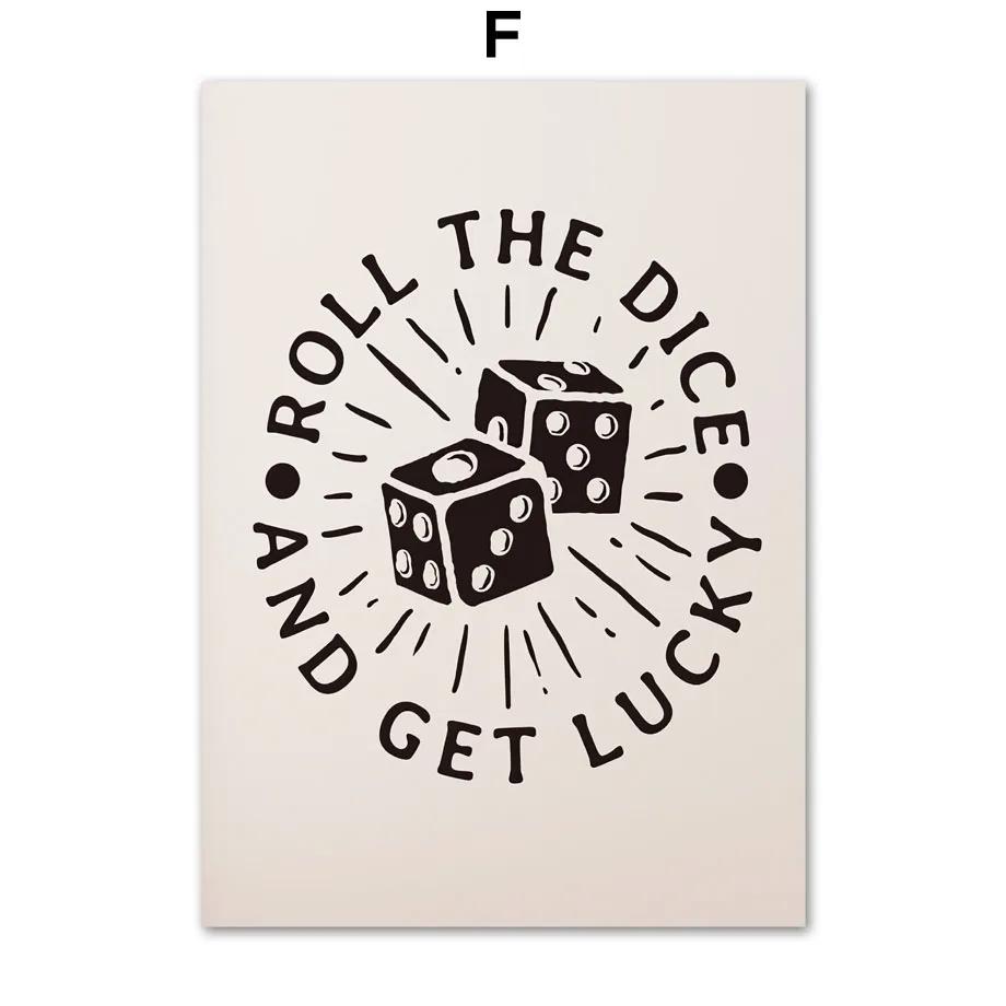 Vintage Black Queen Of Spade Poker Wall Art, Canvas Painting, Nordic Prints, Pictures for Living Room, Lucky You