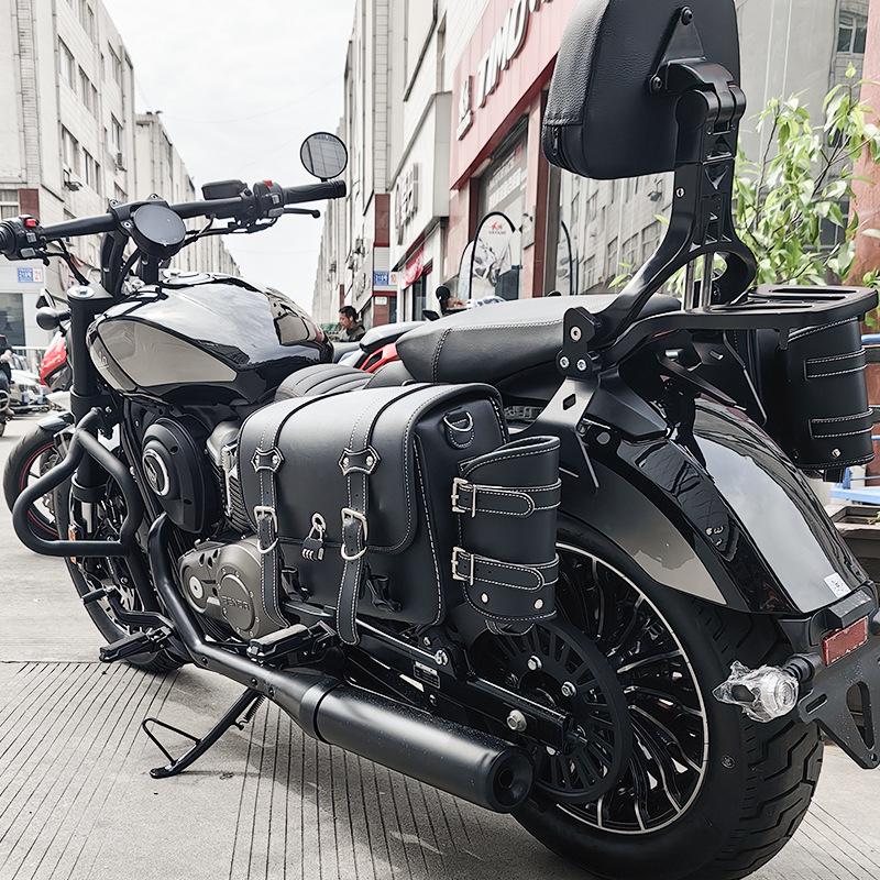 Mala Lateral Shan Yi para Motocicleta Benda Rock Cinza 250 com Suporte Não Destrutivo Estilo Retrô de Pendurar