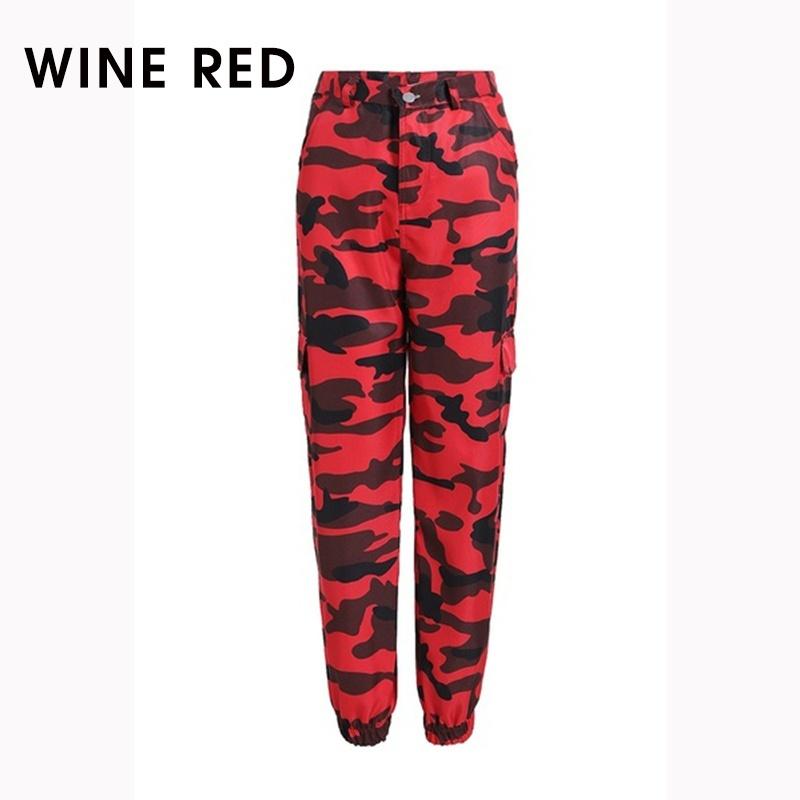 Women's High Waist Slim Cargo Camouflage Pants Plus Size Loose Hip Hop Pants Outdoor Sports Jogging Pants S-3XL