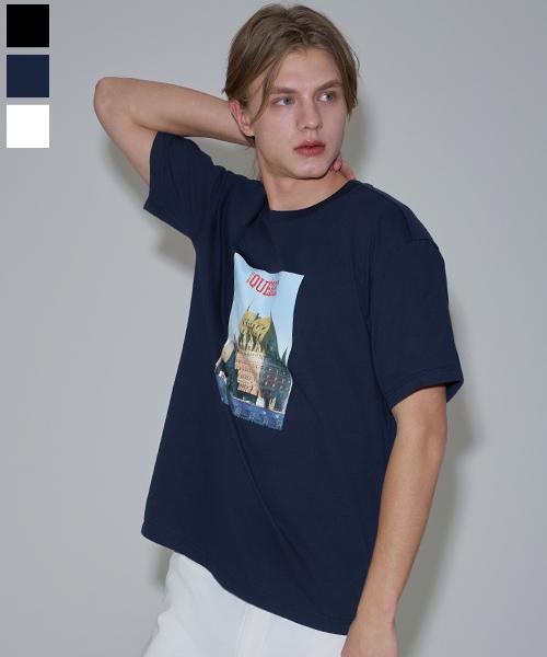 Our Place Quebec Graphic Short Sleeve T-Shirt 3 Colors Black/110