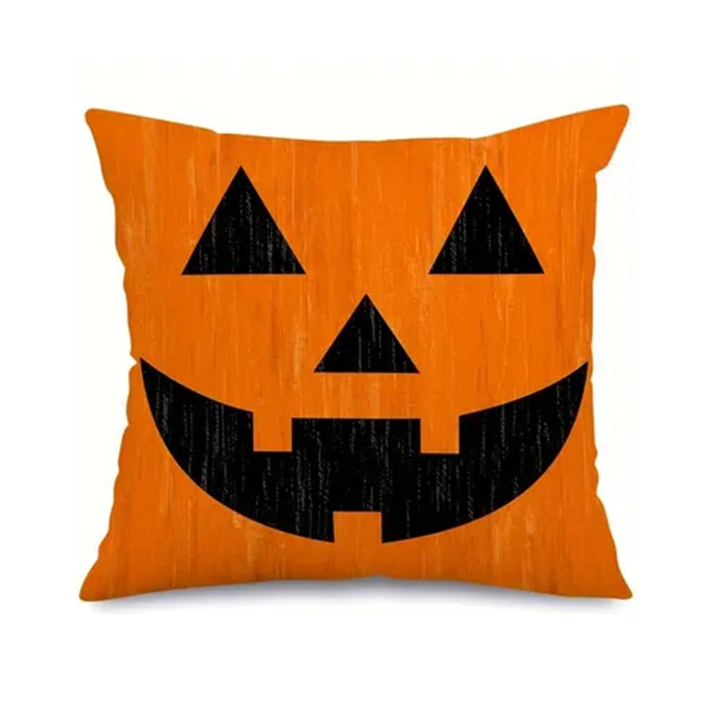 1 Pcs 18 X 18 Inch Halloween Character Expressions Throw Pillow Cover For Holiday Home Couch Sofa Decoration