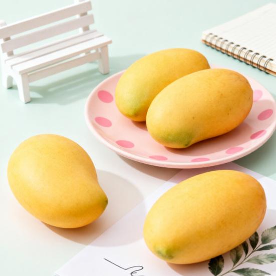 Fake Mango Stress Relief Toy Squeeze Fidget Toy Soft Realistic Fruit Home Office Worker Anxiety Reduction