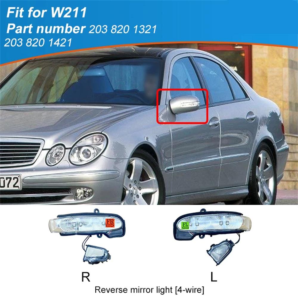 

2x Rearview Mirror Turn Signal Light For Benz W211 E-Class 2038201321 2038201421