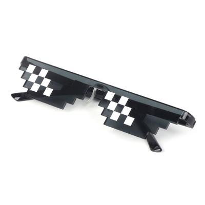 Thug Life Glasögon Deal With It Glasögon Pixel Kvinnor Män Svarta Mosaik Solglasögon KTY