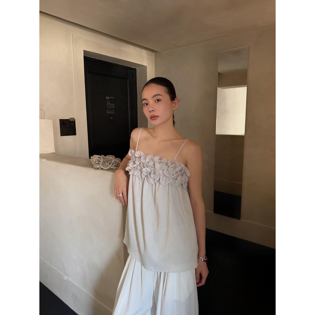 Summer Korean Gentle Heavy Industry Lace Sleeveless Vest Suspender Outer Top S
