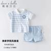 David Bella Boys' Gentleman Set Summer Baby British Style Boys' Sports Two Piece Set