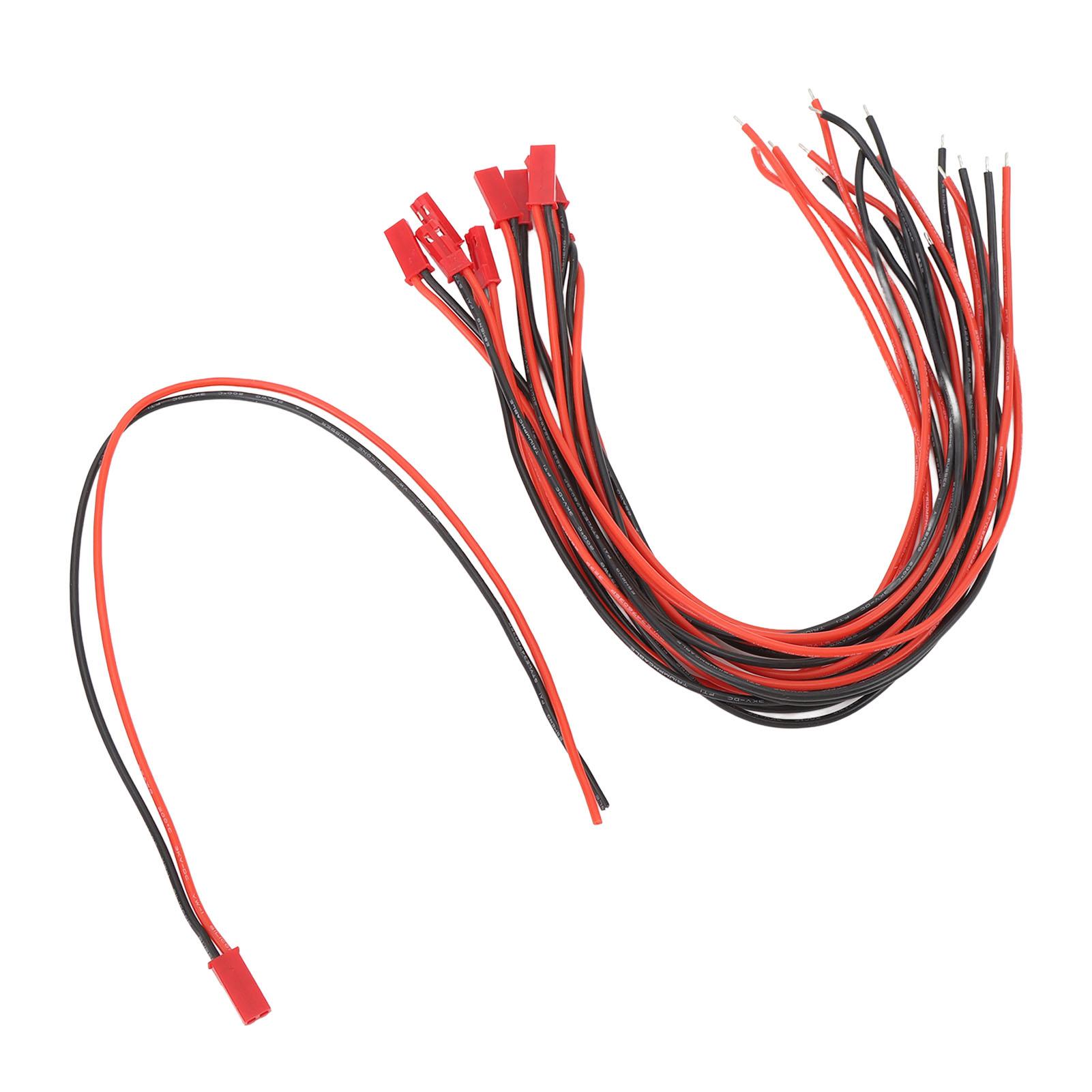 

10Pcs JST Plug Connector Cable Wire Male RC Model Car 180 370 380 390 Motor Welding ESC Battery