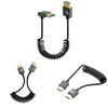 8K Ultra HD HDMI-Compatible To HDMI-Compatible Coiled Cable Male To Male Extreme Thin HDMI-Compatible 2.1 Cable 8K@60Hz 4K@120Hz