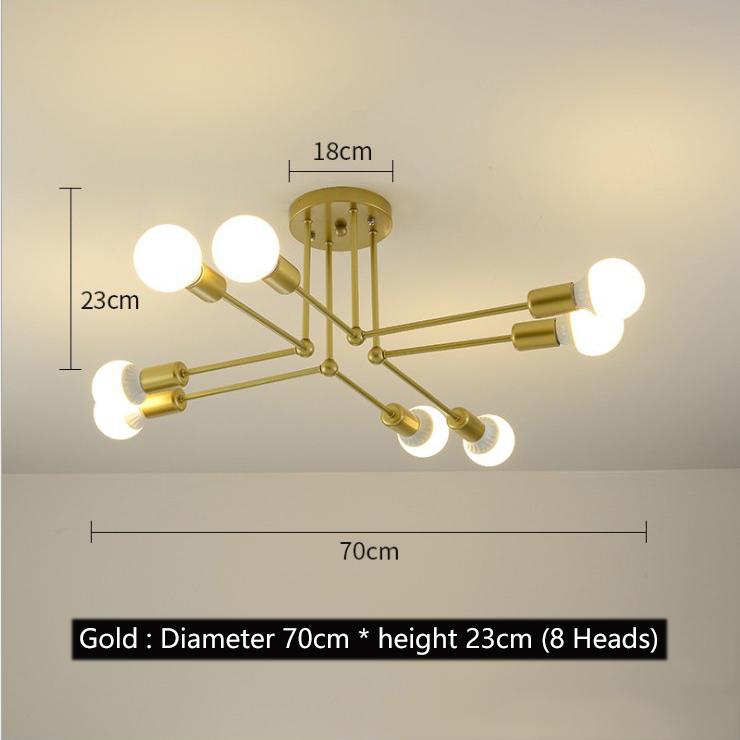 6/8 głowice LED lampa sufitowa do salonu Nordic światło kopuły oświetlenie do dekoracji domu oświetlenie naturalne żyrandol;