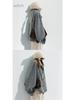 Women's Cross-Color Patchwork Corduroy Denim Jacket - Loose, Casual, Short Spring/Autumn Outerwear