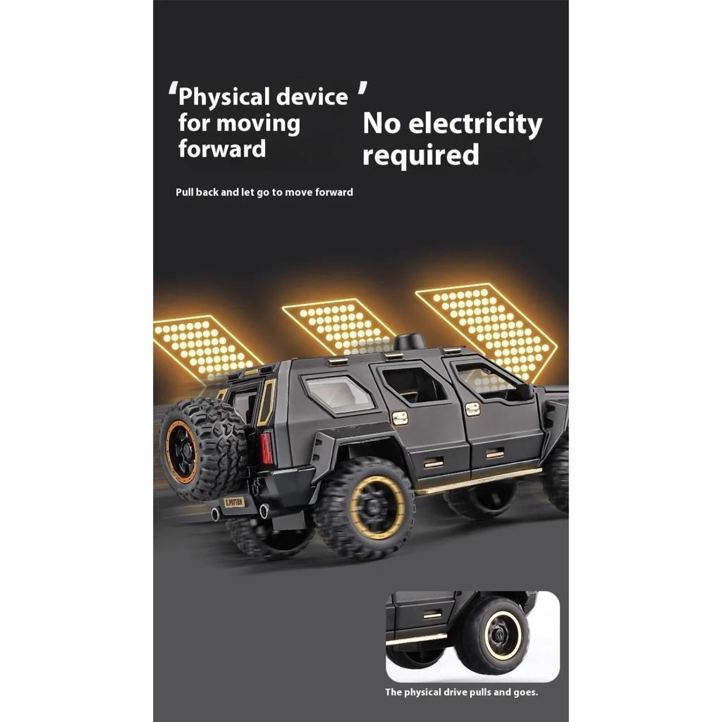 1/24 G.PATTON Off Road Vehicle Alloy Diecast Metal Model Simulation Collect Children's Toy Kids Gift Birthday Present for Boys