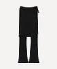 Daenkeudieo Layered Knit Wrap Set Pants - Black