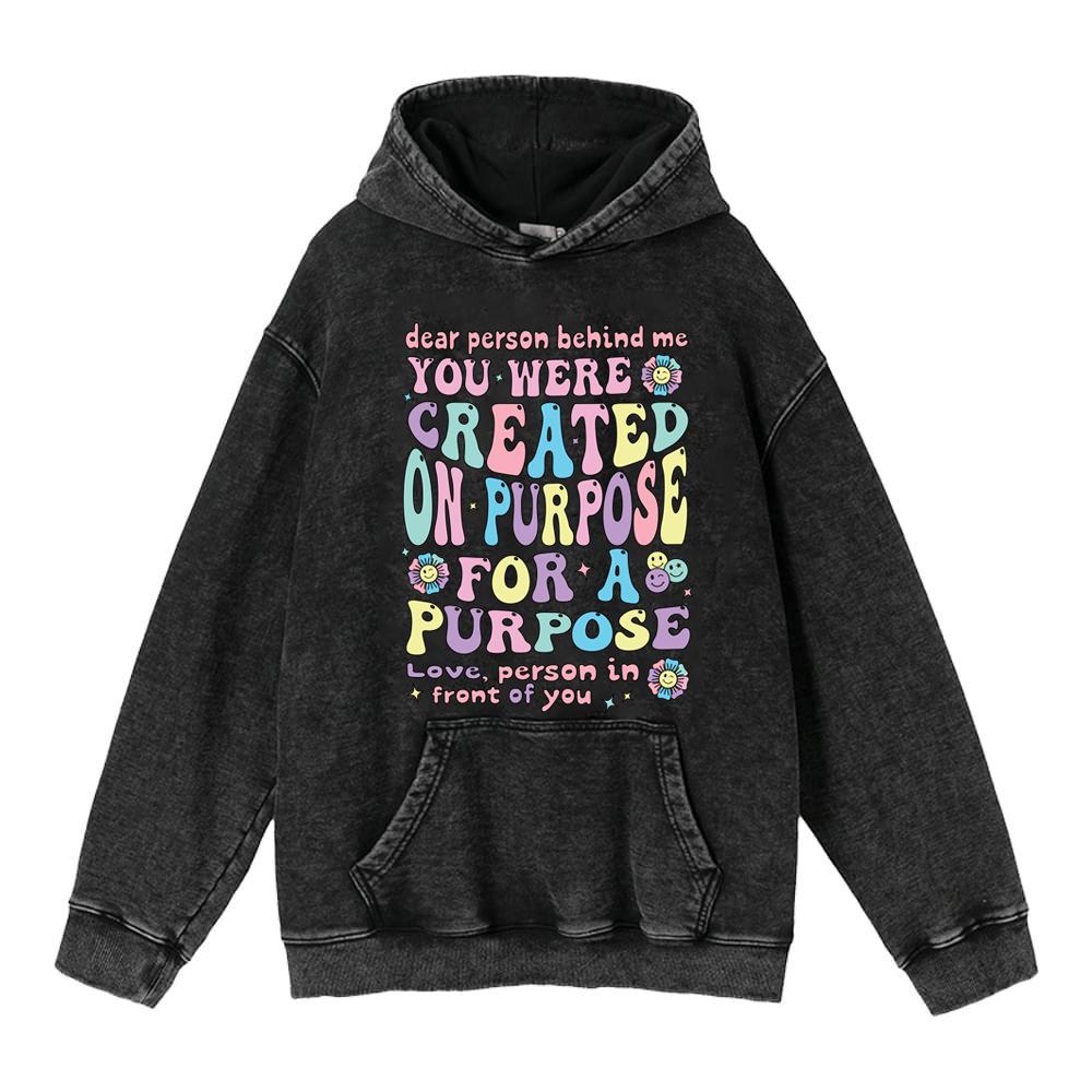 Dear Person Behind Me Autumn And Winter New Washed Retro Hoodie Sweater Retro 440G Heavy