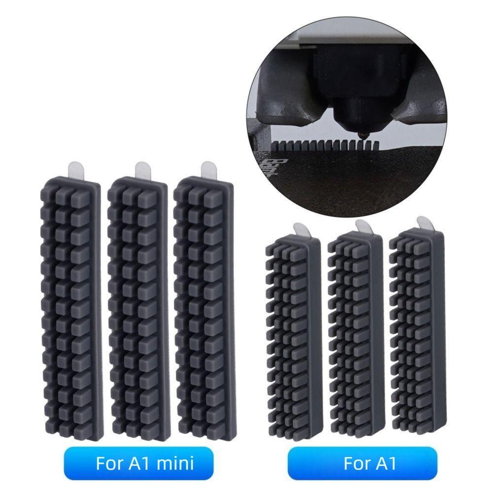 Mounted Design Silicone Brush Scrubber Function Nozzle Wiper Hotbed Mounted Brush  3D Printing