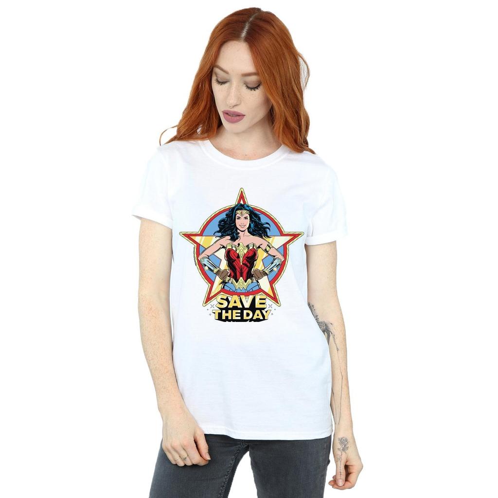 DC Comics Womens/Ladies Wonder Woman 84 Star Design Cotton Boyfriend T-Shirt