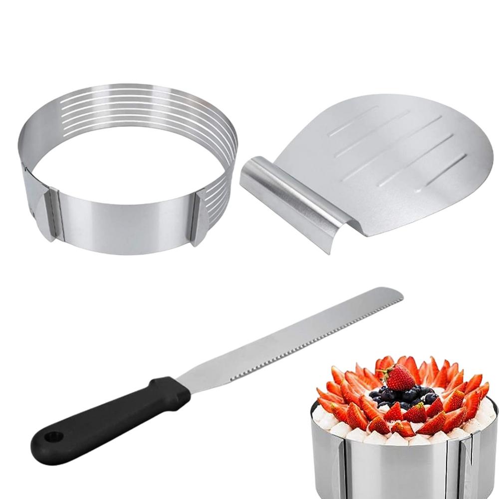 

Cake Layer Slicer Cake Slicer Easy-to-Use Cake Cutter Slicer Stainless Steel Precise Cake Leveler & Slicer For Friends Christmas