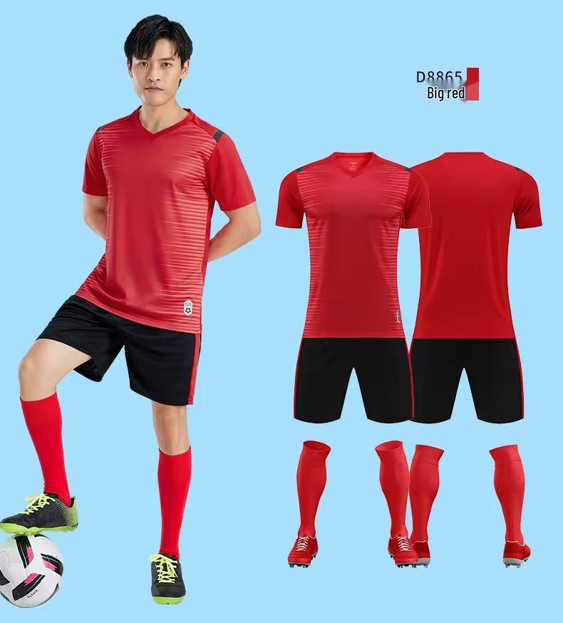 Summer Adult & Children's Football Uniform Sets - Men's Sports Short Sleeve Printed Jerseys