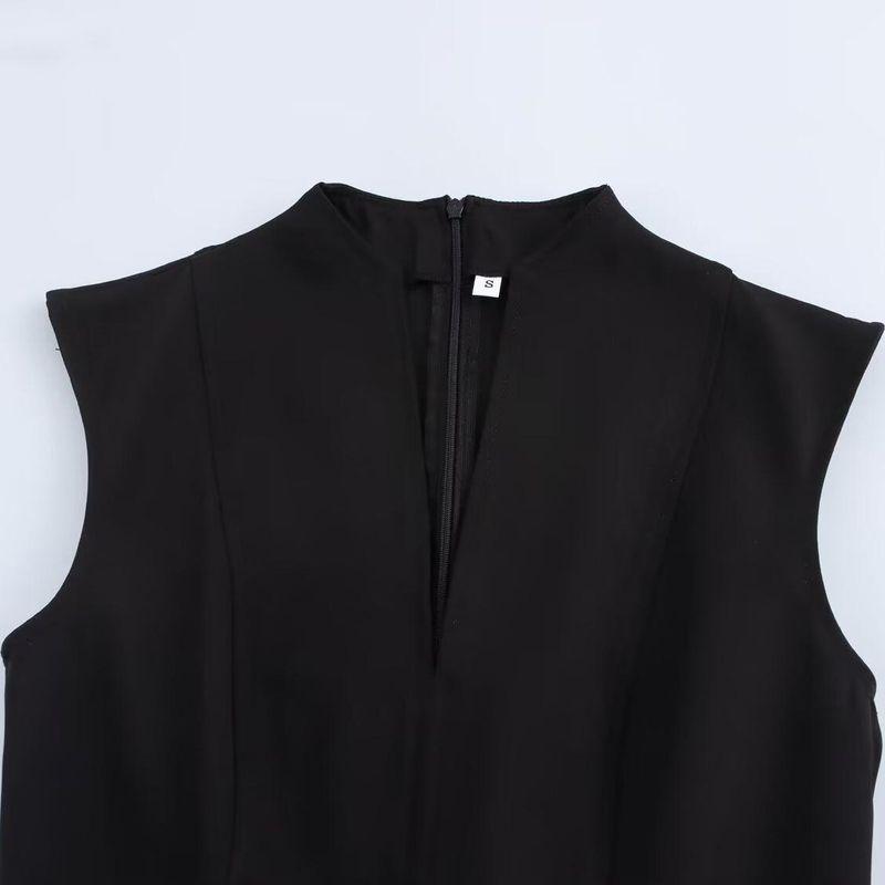 Kaslead New Women clothes Western Style Fashion Sleeveless Crepe Mini Dress 2242620