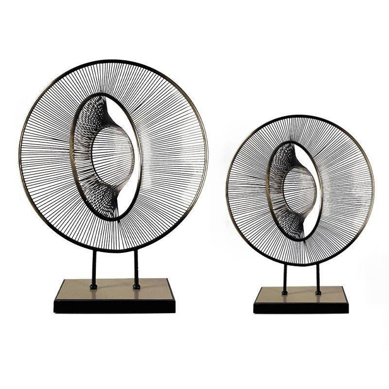 Simple Geometric Metal Ornaments Desktop Handicrafts Home Study Room Cabinet Accessories Hotel Club Office Furnishing Decoration