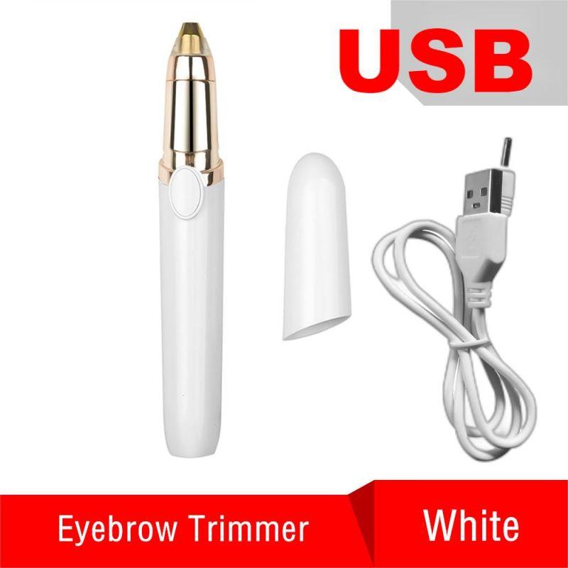 

Electric Eyebrow Trimmer Usb Rechargeable Eye Brow Epilator Women Mini Soft Shaper Shaver Painless Razor Facial Hair Remover