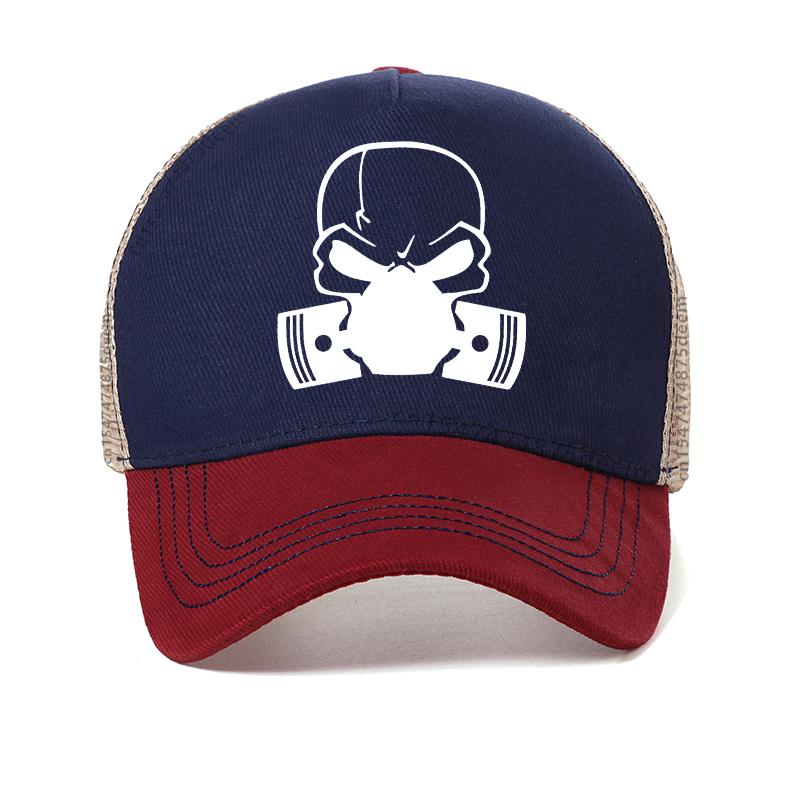Personalized Gas Die Cut Skull Mask Men Baseball Cap Funny Skull Hip Hop Hat Unisex Adjustable Mesh Snapback Hats
