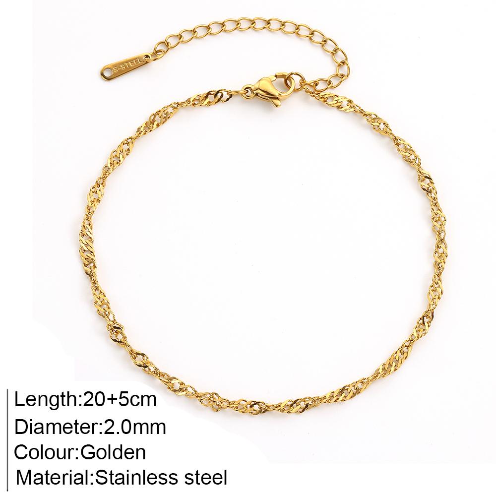 Stainless Steel Delicate Anklet for Women Gold Color Chain Anklet Bracelets On The Leg Do Not Fade Anklet Jewelry Women 2025 New