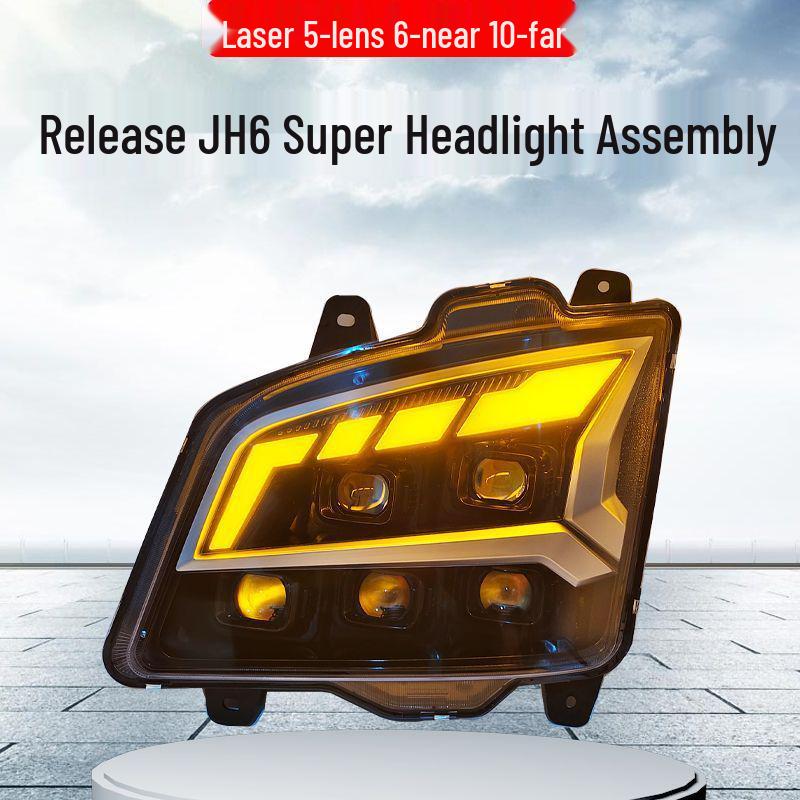 

Changan Jiefang JH6 LED Headlight Assembly: Super Bright, Six Low Beams, Ten High Beams, Laser Multi-Lens Focus Right (Co-Driver side) One Piece